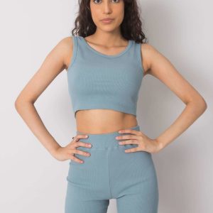 Light blue short top Eveline RUE PARIS