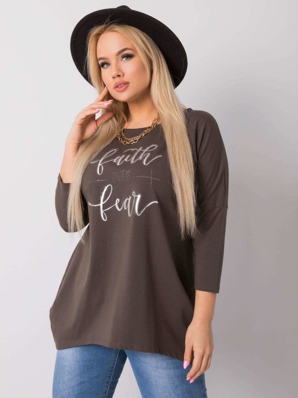 Dark khaki blouse Ramira