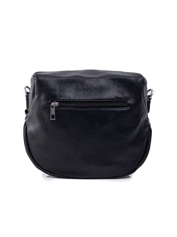 Black Women's Handbag with Detachable Strap