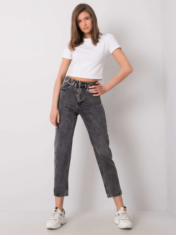 Dark grey denim pants Portia RUE PARIS