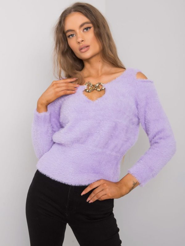 Purple cutout sweater Leandre RUE PARIS