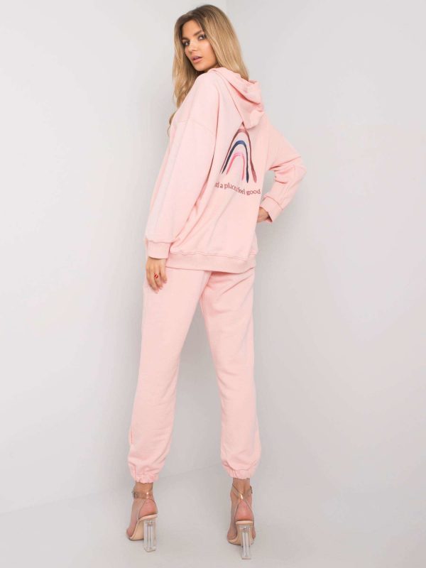 Light pink tracksuit set with Ailani pants