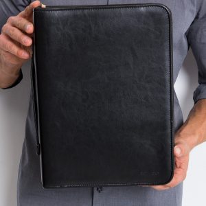 Black Leather Men's Briefcase