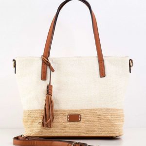 Beige Braided Bag