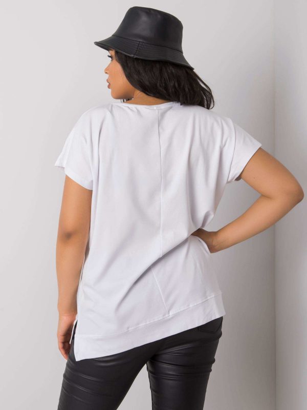 White plus size blouse Shanna