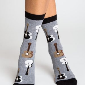 Grey Printed Women's Socks