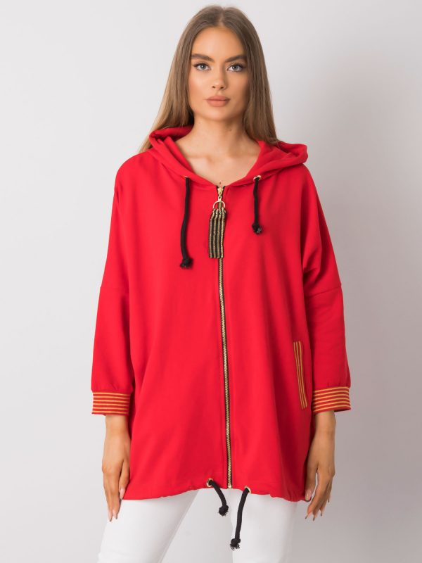 Red oversize sweatshirt with Bertille