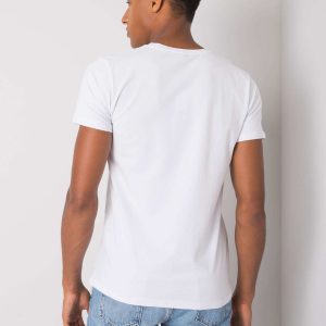 Men's White T-Shirt with Collin Print