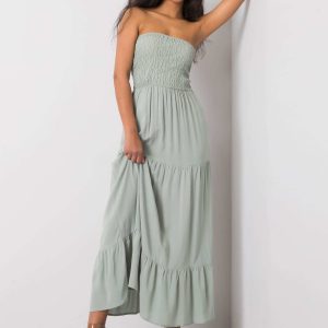 Light green maxi dress Giuseppina FRESH MADE