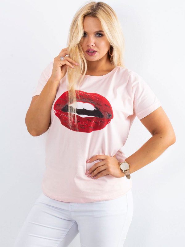 Light pink T-shirt Ambitious PLUS SIZE