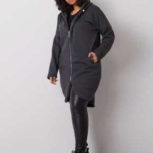 Nellie Graphite Plus Size Melange Hoodie