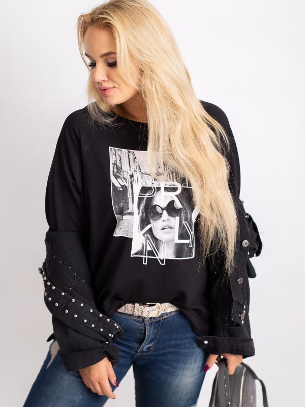 Black plus size sweatshirt Stargaze