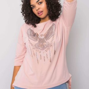 Dirty pink blouse with Cassia appliques