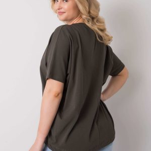 Ruthie's dark khaki plus size blouse