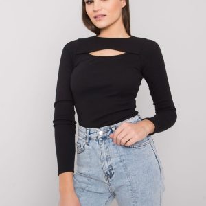 Black blouse with cutout Jonnelle RUE PARIS