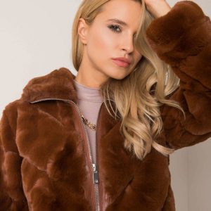 Brown Amelly Fur Jacket