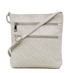 Light Grey Quilted Handbag