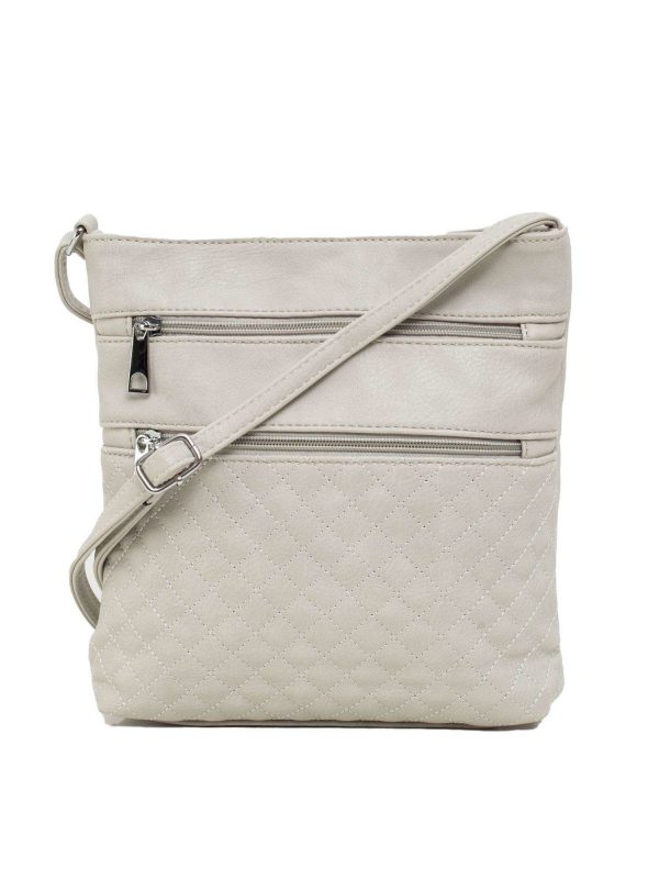 Light Grey Quilted Handbag