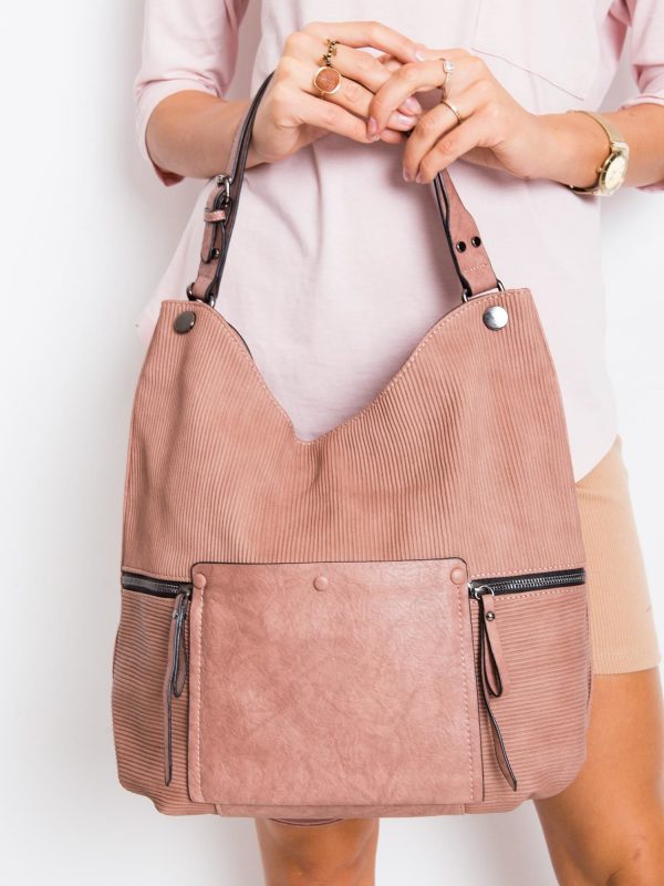 Dirty pink city handbag