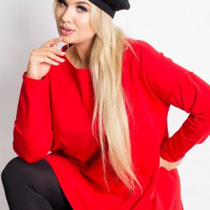 Red tunic plus size Andrea