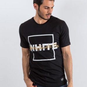 Black men's t-shirt Contrast