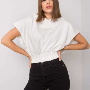 Jeneen White Short Sleeve Sweatshirt