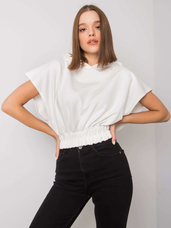 Jeneen White Short Sleeve Sweatshirt