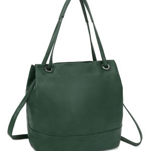 Green bag with detachable strap LUIGISANTO