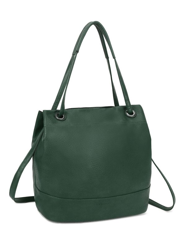 Green bag with detachable strap LUIGISANTO