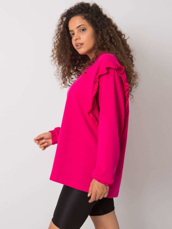 Monserrat fuchsia frills sweatshirt