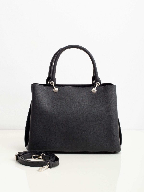 Black women's saffiano handbag