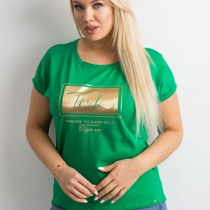 Green T-shirt with plus size print