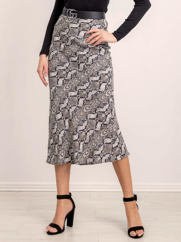 BSL Grey Patterned Skirt