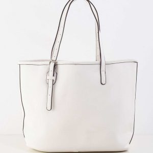 Cream openwork women's bag