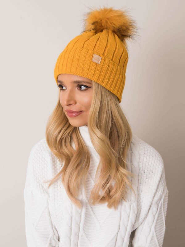 RUE PARIS mustard winter hat