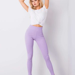 Purple Sanja Ribbed Leggings