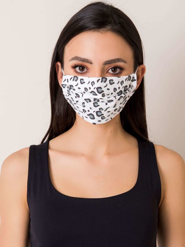 White leoptern protective mask