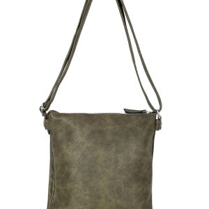 Khaki eco leather handbag