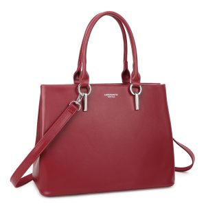 Burgundy city bag LUIGISANTO