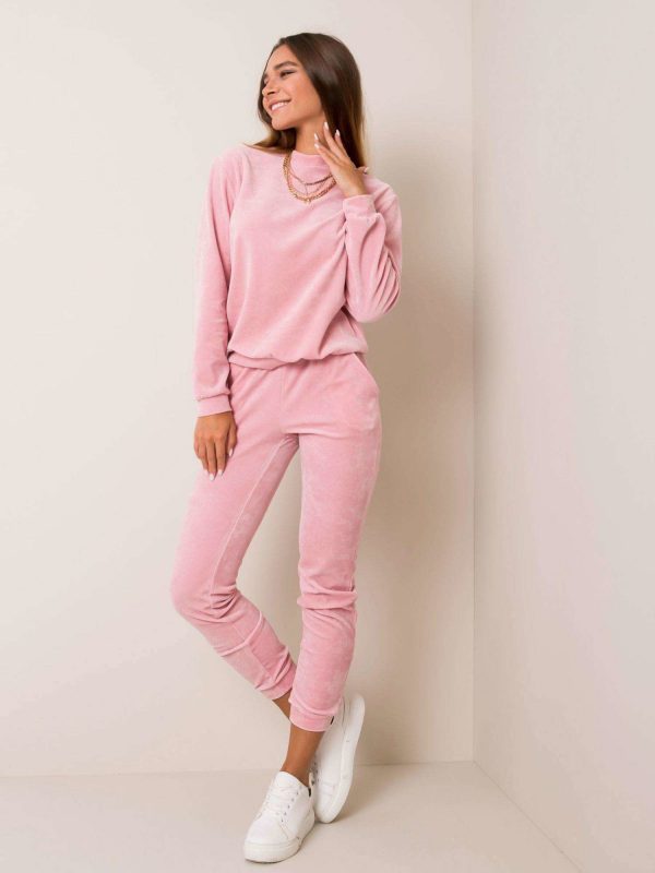 Light pink velour set Brenda RUE PARIS