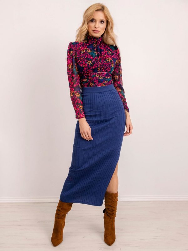 BSL Blue Knitted Skirt