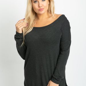 Alexa Plus Size Graphite Blouse