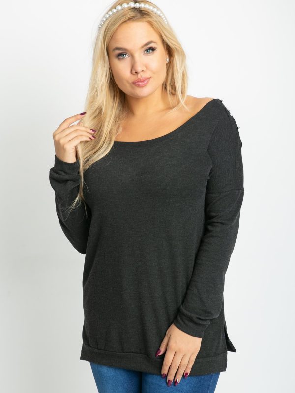 Alexa Plus Size Graphite Blouse