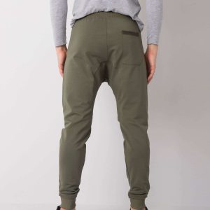 Khaki men's sweatpants with print Shane