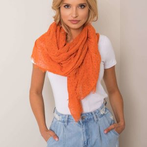 Orange polka dot scarf