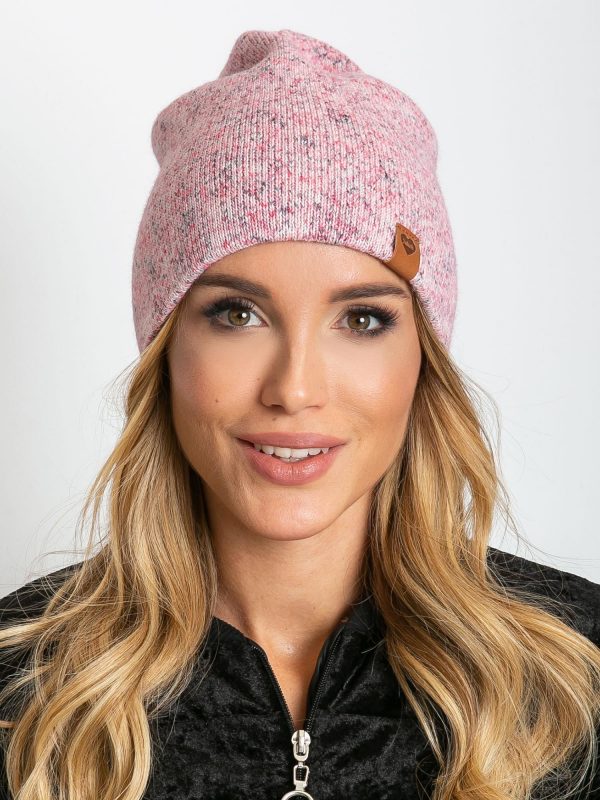 Pink hat with wool