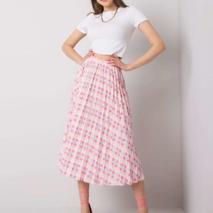 Pink Pearl Pleated Skirt