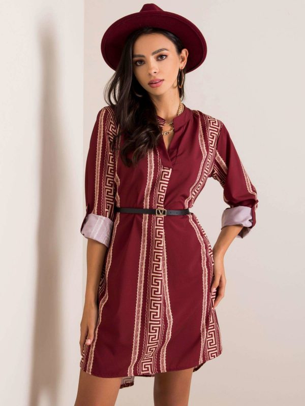 Burgundy dress Elisa