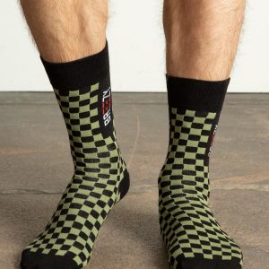 Green & Black Patterned Socks