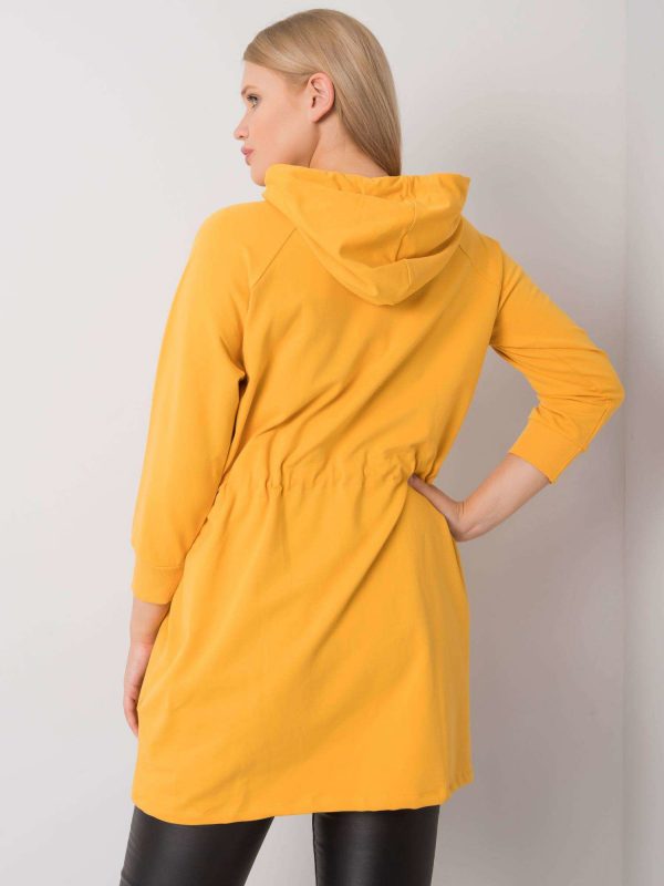 Norina Yellow Plus Size Hoodie